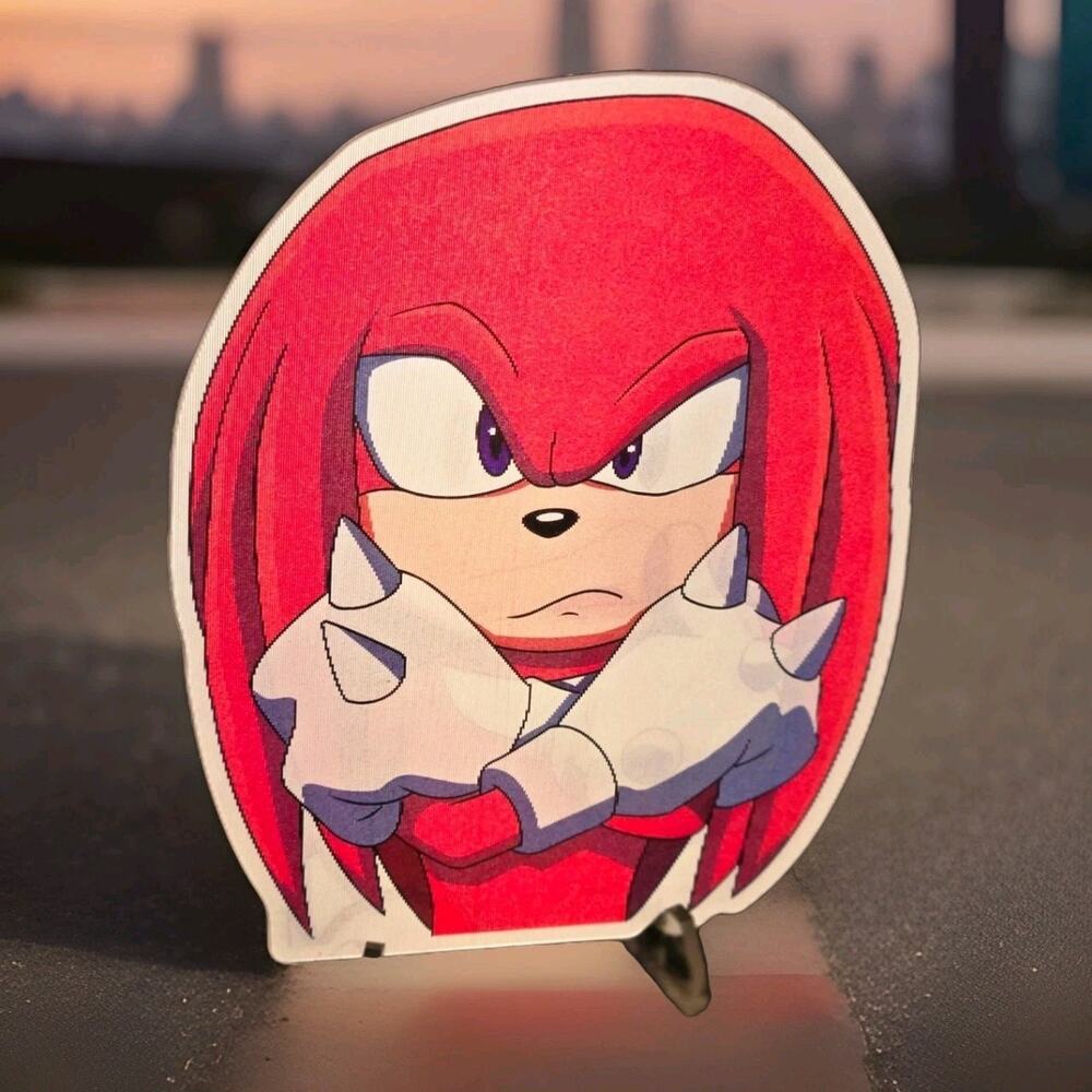 Sonic the Hedgehog Knuckles 3D Motion Lenticular Car Decal Sticker Peeker